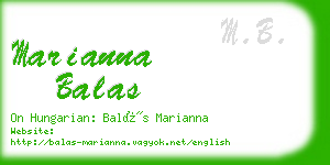 marianna balas business card